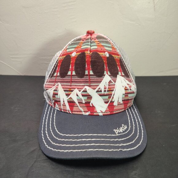 Pistil McKinley Trucker Hat Cap Snap Back Adjustable Mesh Mountain Aztec Logo - Picture 1 of 10
